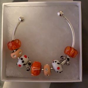 Orange beaded Braclet